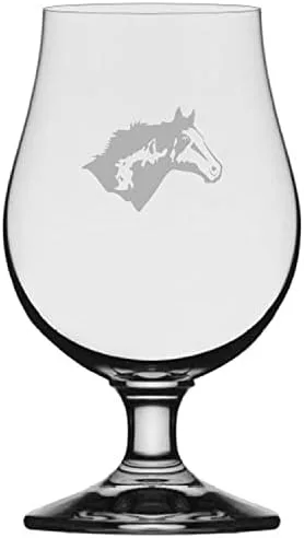 Vista 14 de Abaco Barb Body Horse - Vaso de cerveza Iona grabado (13.25 onzas)