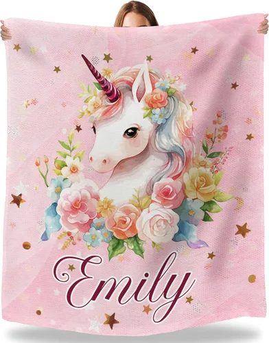 Vista 24 de Artsadd Manta de bebé personalizada para niñas y niños, mantas de bebé personalizadas con nombre, manta personalizada para niños, recién nacidos