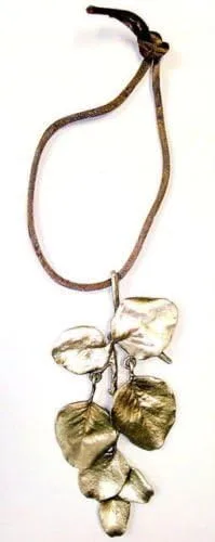 Vista 7 de Michael Michaud - Collar de perlas Orange Blossom para estaciones de plata