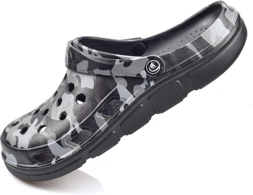 Vista 11 de PIMIO Zuecos de jardín para mujeres y hombres, zapatos de trabajo sin cordones con soporte de arco, zapatos de agua de secado rápido para mujeres