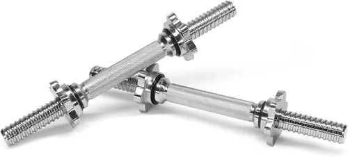 Vista 7 de Yes4All Threaded Dumbbell Handles, Adjustable Dumbbell Bar Pair, 14/16/18/24-Inch Sizes, Fits 1" or 1.15" Plates, Non-Slip Grip, Secure Star-Lock