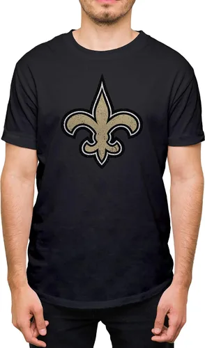 Vista 13 de Hybrid Sports NFL - Distressed Team Logo - Officially Licensed Adult Short Sleeve Fan Tee for Men & Women