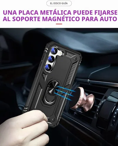 Vista 6 de ADDIT Funda S23 para Samsung Galaxy S23 de 6.1 pulgadas, con anillo de soporte, soporte ajustable, grado militar, protección resistente, a prueba