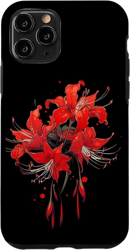 Vista 29 de iPhone 16 Red Spider Lily Funda de anime de manga estética japonesa japonesa