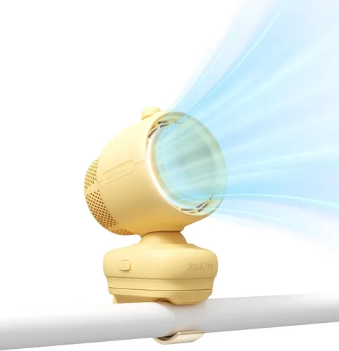 Vista 9 de JISULIFE Ventilador de clip 2026: pequeño y elegante con enfriamiento de 38 Azul