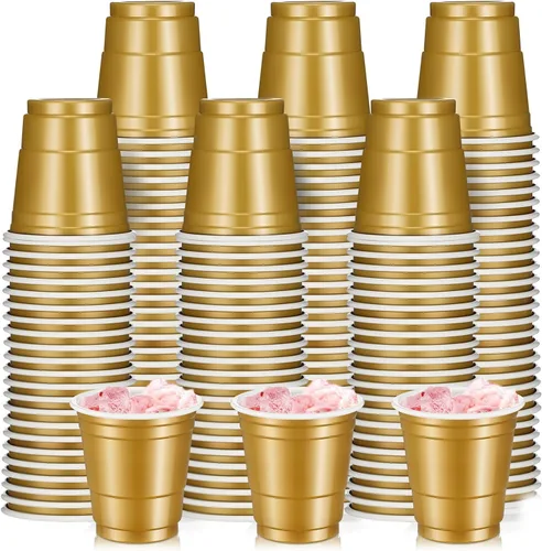 Vista 10 de Layhit Paquete de 200 vasos de chupito de plástico de 2 onzas, vasos desechables, vasos de boda, fiesta de cumpleaños, suministros para servir Negro