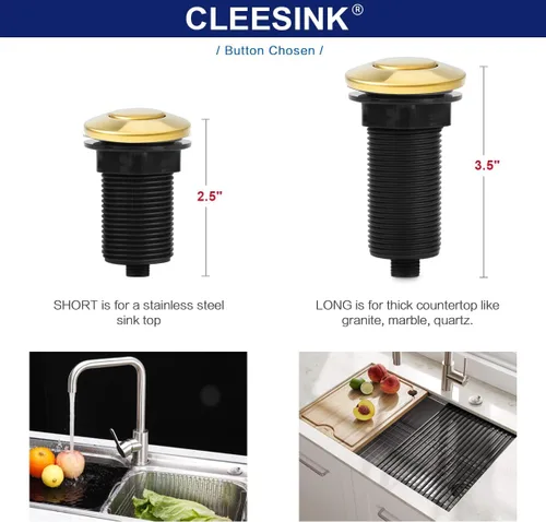 Vista 6 de Kit de interruptor de aire para fregadero, pieza de eliminación de basura