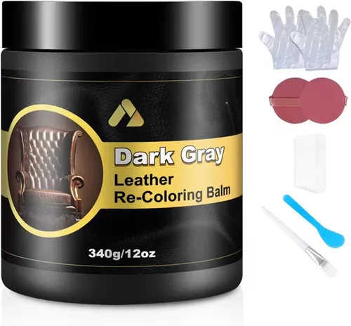 Vista 15 de Bálsamo de recoloración de cuero, kit de reparación de cuero beige para muebles, tinte de cuero y pintura para recolorear, restaurar y reparar cuero