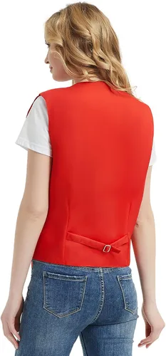 Vista 4 de TopTie - chaleco unisex para uniforme de barman, supermercados, voluntarios.