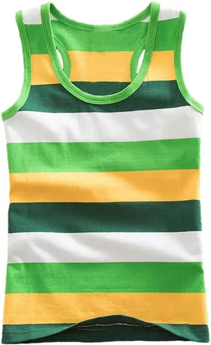 Vista 2 de Camisetas sin mangas de algodón suave para niños pequeños, paquete de 3