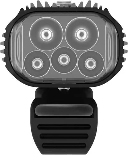 Vista 4 de LEZYNE Mega Drive - Luz frontal LED blanca recargable por USB, resistente a la intemperie, IPX7, con múltiples modos de sólido y flash, soporte
