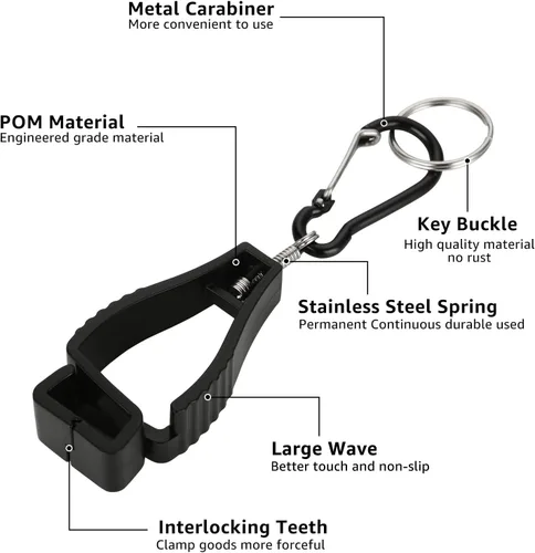 Vista 3 de Glove Clips for Work Glove Holders, Glove Holder Clip Gloves Clip for Construction