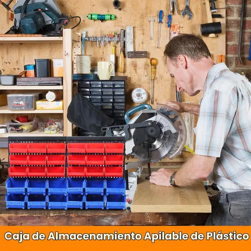 Vista 6 de Maxworks 80694 30-Bin Soporte de almacenamiento para pared para Tuercas, Pernos, tornillos, clavos, abalorios, Botones, otras pequeñas partes
