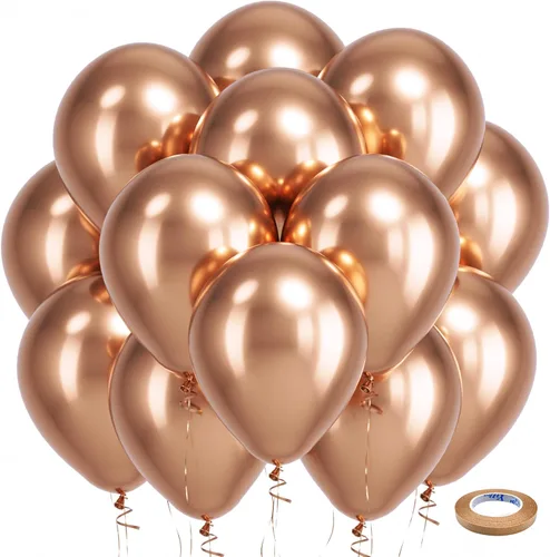 Vista 158 de Bezente Globos Naranjas de Látex para Fiestas - Paquete de 150 Globos de Helio Naranjas Mate Pequeños de 5 Pulgadas para Decoraciones de Fiestas