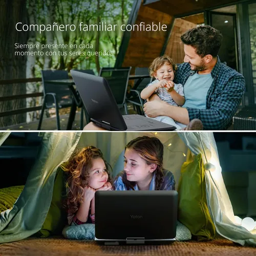 Vista 8 de YOTON Reproductor de DVD portátil de 17.5 pulgadas con pantalla giratoria HD de 15.6 pulgadas para automóvil y niños, 4-6 horas de tiempo de trabajo