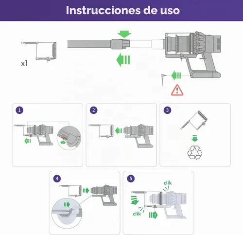 Vista 8 de Recipiente de Polvo Mejorado de Repuesto Compatible con Dyson Cyclone V10 Animal, V10 Total Clean, V10 Absolute, V10 Animal, SV12 para el Recipiente