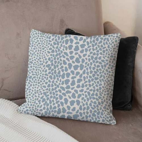 Vista 8 de Funda de almohada con estampado de leopardo y guepardo azul claro, funda de cojín a rayas de animales africanos, funda de almohada rústica
