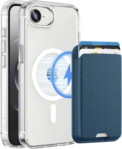 Vista 78 de Funda magnética para iPhone 12 Pro Max, cartera magnética desmontable con soporte para tarjetas, [compatible con MagSafe] grado militar, a prueba
