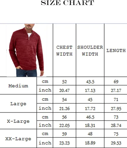 Vista 5 de Men's Quarter-Zip Sweater Autumn Winter Thicken Knitted Pullover Polo Sweaters