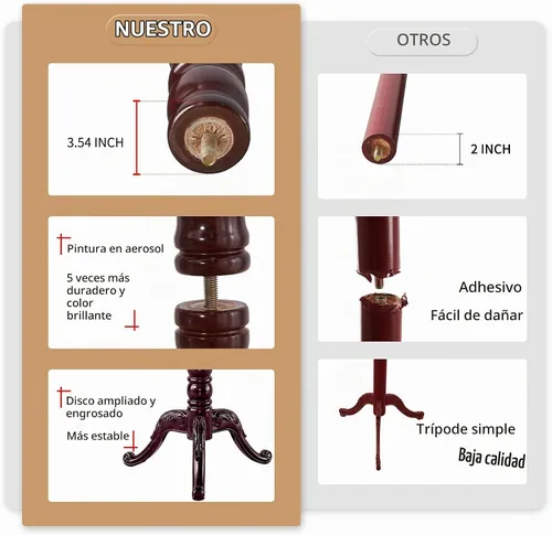 Vista 3 de ZOZOE Perchero de metal, moderno perchero independiente con base de mármol natural (negro rojo)