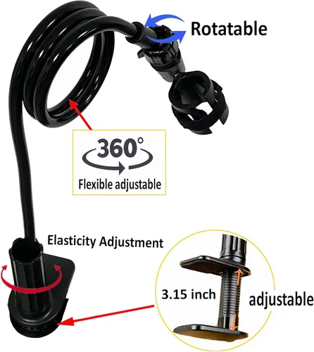 Vista 2 de Pmsanzay Cable de hierro flexible Minder, soporte universal para tabla de planchar – Cable de plancha de vapor ajustable flexible Minder, mantiene