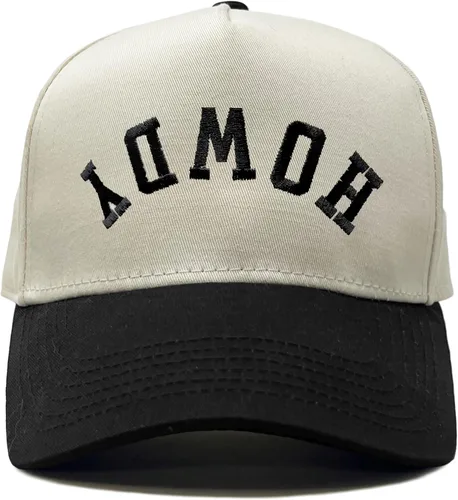 Vista 97 de Funky Junque Gorra de béisbol de 2 tonos para camionero adulto Misbehavin' - Leopardo/Beige