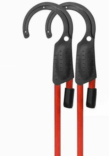 Vista 18 de Cuerdas elásticas ajustables de 18 pulgadas con ganchos, ajuste flexible de 6.5 a 18 pulgadas, correas elásticas negras con elasticidad superior