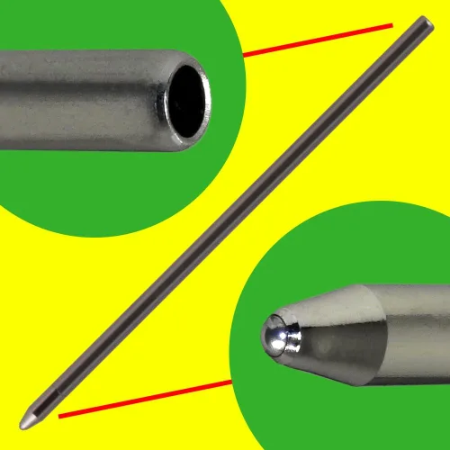 Vista 2 de Jaymo Repuesto para Cross 8518-4 y Schmidt 635 – Mide 2.625 pulgadas / 2.638 in de largo – D (D1) Recambio de bolígrafo multifunción estándar – 12