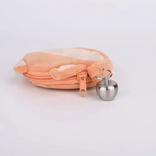 Vista 8 de HN02 Llavero de acero inoxidable, diseño colgante de manzana, contenedor portátil impermeable para bolso o bolsillo o collar, mini pastillero EDC