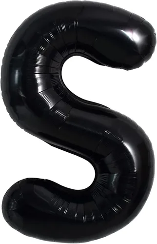 Vista 30 de TONIFUL Globos grandes de helio de letras B negras grandes de 40 pulgadas, globos de aluminio Mylar para decoración de suministros de fiesta