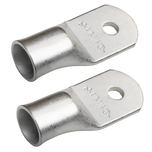 Vista 17 de SELTERM 5 piezas terminales de cable de cobre estañado 1/0 AWG perno de 1/2", extremos de cable de batería, terminales de anillo, conectores