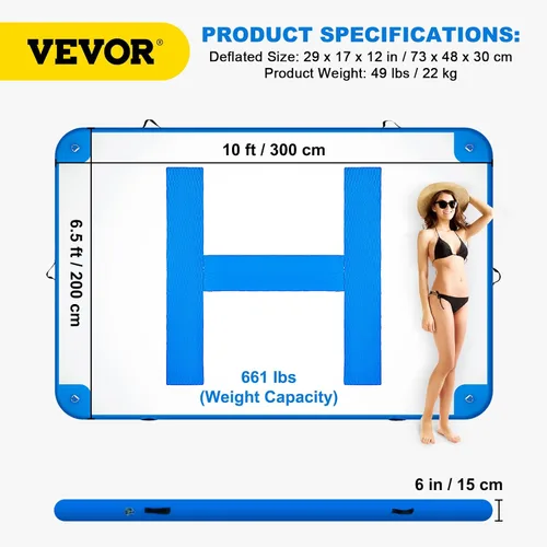 Vista 7 de VEVOR Inflatable Floating Dock