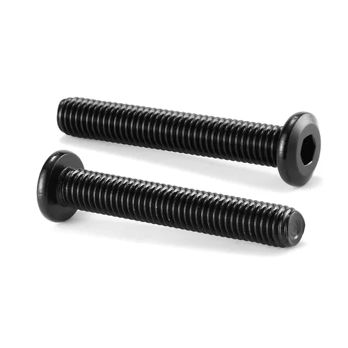 Vista 16 de M5 x 6mm 10Pcs Tornillos de cabeza plana con casquillo hexagonal, 304 Acero inoxidable 18-8, rosca completa, óxido negro de SG TZH