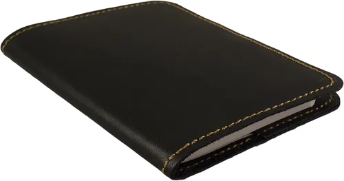 Vista 2 de Cuaderno de bolsillo de piel, rellenable - Mini cubierta para composición - Se ajusta a los tamaños estándar 4,5 x 3,25 pulgadas - Mini cuaderno
