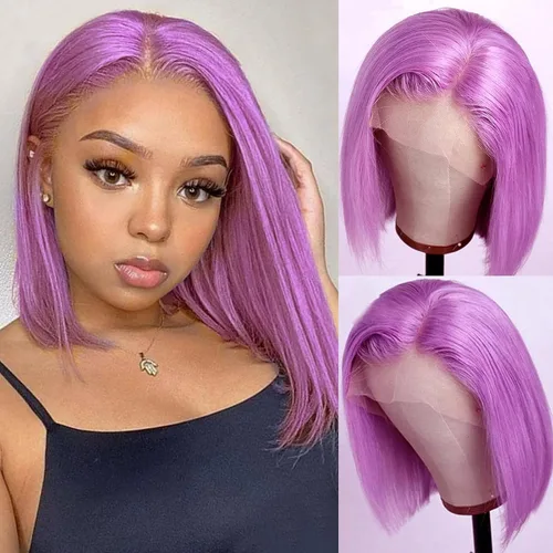 Vista 24 de Pelucas de cabello humano rizado marrón chocolate con encaje frontal, prearrancadas de 13 x 4 pulgadas, pelucas de encaje frontal HD de onda