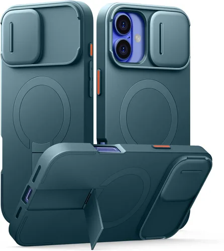 Vista 75 de SURITCH Funda para iPhone Air con cubierta de control de cámara, funda deslizante para cámara y soporte ajustable, compatible con MagSafe, a prueba
