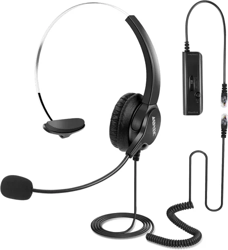 Vista 8 de AGPtEk – teléfono intercomunicador centro de llamadas con auricular., Reemplazo para audífonos