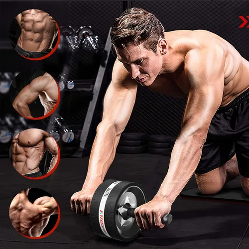 Vista 3 de Ab Roller Wheel for Abs Workout with 2 Knee Pads for Home Gym