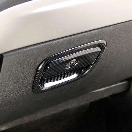 Vista 5 de crosselec Cubierta de interruptor de mango de caja de guantes de fibra de carbono para Dodge Durango 2011-2022 negro