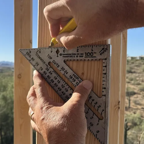 Vista 7 de Swanson Tool Co S0101 - Escuadra rápida de 7 pulgadas, azul
