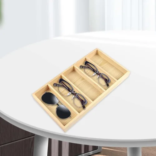 Vista 4 de B Baosity - Estuche de exhibición portátil para lentes de sol bandeja organizadora de joyas para gafas tienda dormitorio relojes gafas niñas y niños