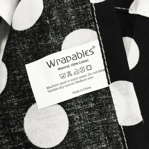 Vista 5 de Wrapables Delantal de anfitriona coqueta ajustable, lunares negros