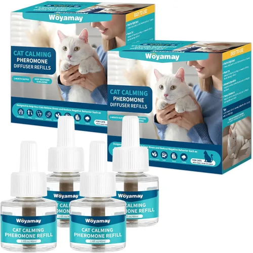 Vista 8 de Woyamay Recambios de difusor calmante para gatos, difusor calmante de feromonas para gatos para aliviar la ansiedad y el estrés, suministro de 2