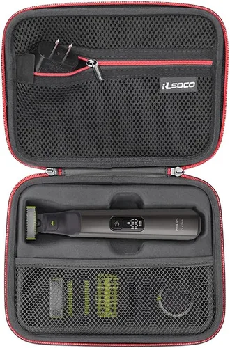 Vista 8 de Funda compatible con Philips Norelco Multigroom Series 7000 de RLSOCO, funciona con Philips MG7910/49, MG7770/49, MG7750/49, MG7790/40, MG7770/18.
