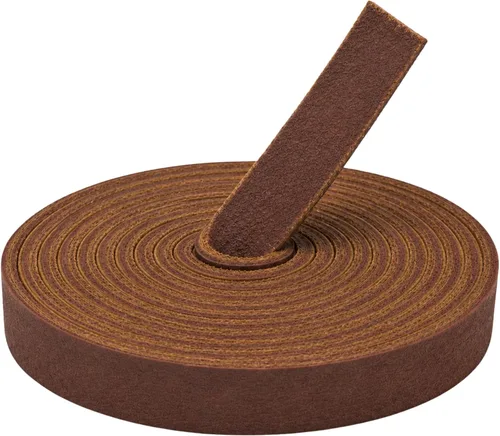 Vista 8 de TOFL Correa de cuero auténtico, tira de cuero de vaca de grano superior Beige