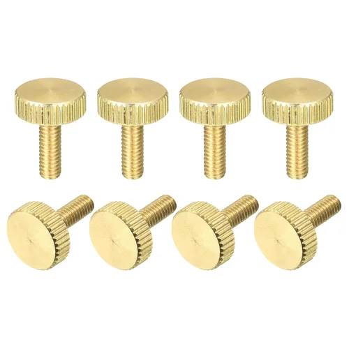 Vista 17 de uxcell Tornillos moleteados para pulgar, pernos planos de latón M4x30mm, perillas de agarre para PC, electrónico, mecánico, 8