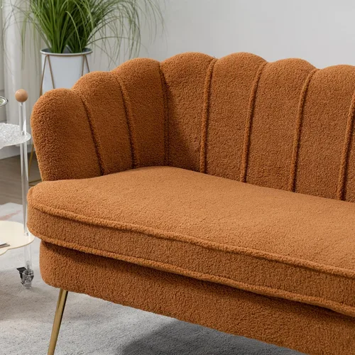 Vista 4 de Couches，Small Sofas for Small Spaces with Metal Legs for Small Space Office，Studio，Apartment Bedroom (Caramel)