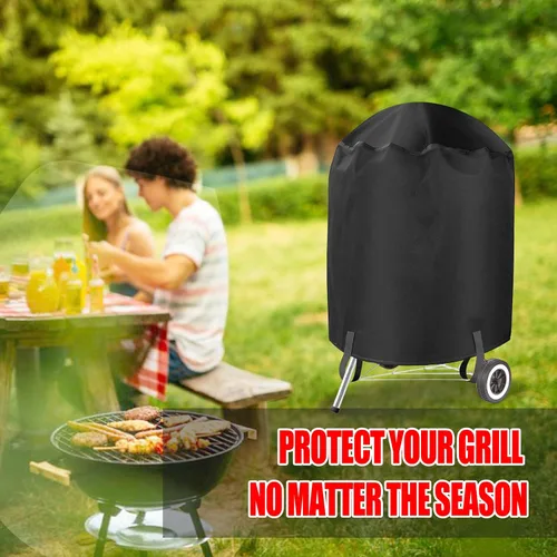 Vista 6 de Funda para parrilla, cubierta de parrilla de gas de 22 pulgadas, impermeable, resistente a la intemperie, resistente a los rayos UV y a