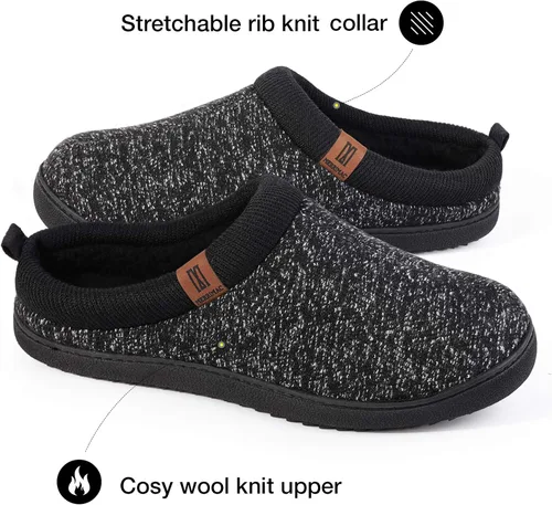 Vista 3 de MERRIMAC Pantuflas antideslizantes de espuma viscoelástica para hombre para interiores