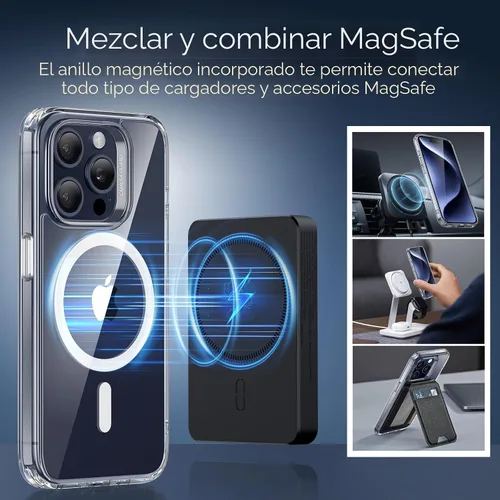 Vista 6 de ESR para iPhone 15 Pro Max, Funda Compatible con MagSafe, Protección de Grado Militar, Resistente al Amarilleo, Parte Posterior Resistente a